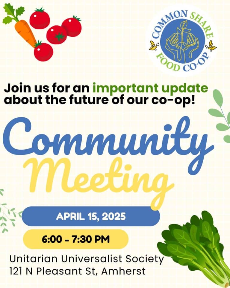 Amherst food co-op board meeting