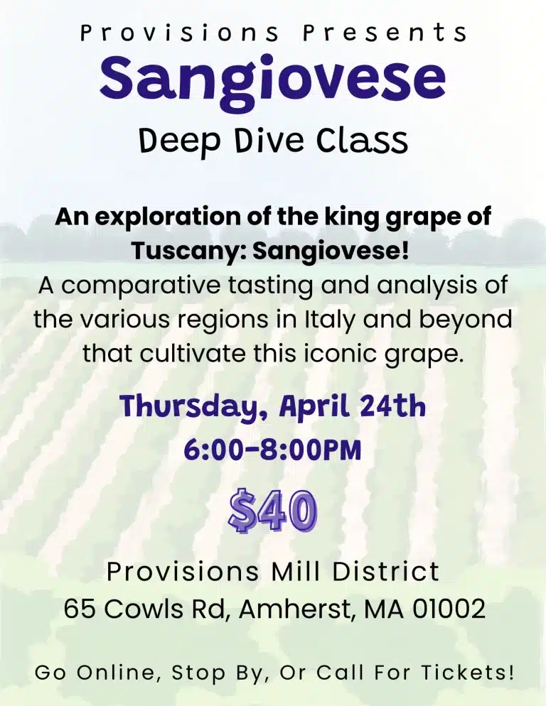 wine tasting class in Amherst