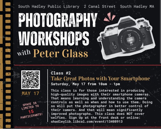 Smartphone photography workshop in South Hadley