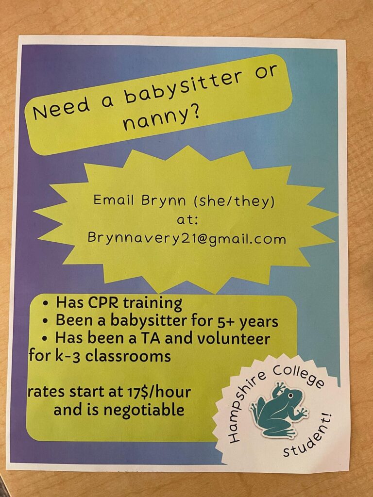 babysitter available in Amherst