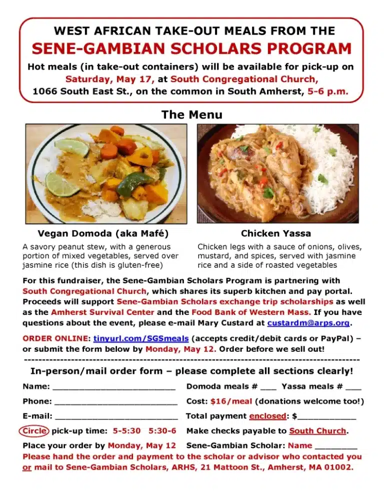 West African dinner fundraiser Amherst