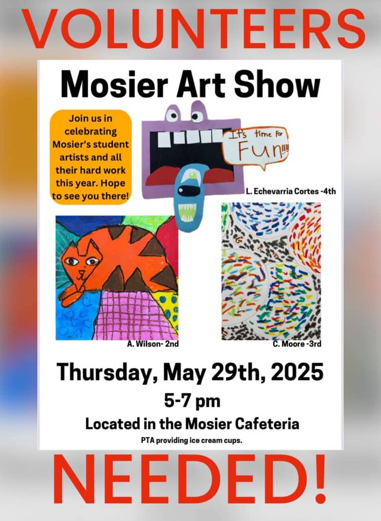 art show at Mosier Elementary