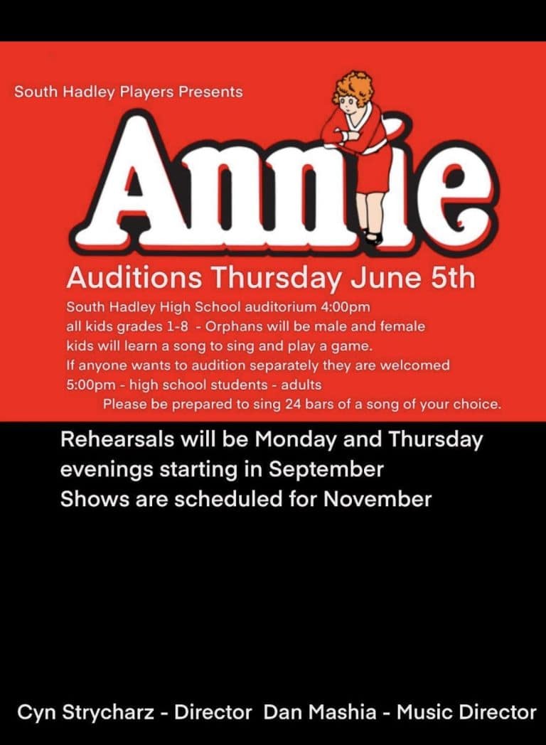 Annie auditions in South Hadley