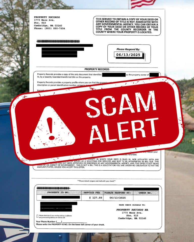 Property Records Scam in Amherst