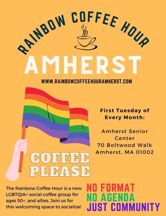 LGBTQ coffee hour in Amherst