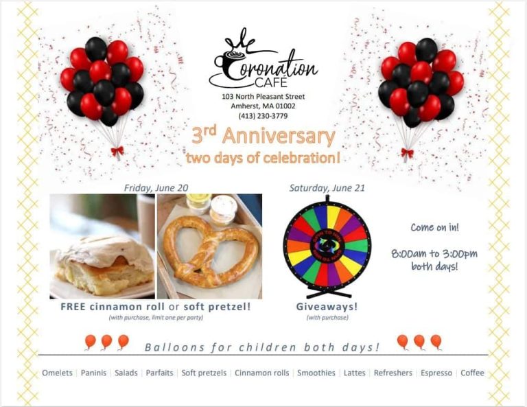 Coronation Cafe 3rd Anniversary