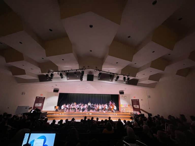 The Crocker Farm Elementary School Orchestra performing their end of shool year concert at Amherst Regional Middle School, June 4, 2025