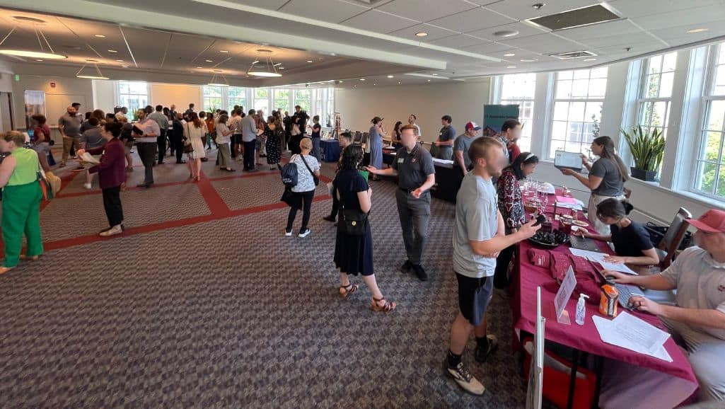 Employment candidates at the Five College Job Fair, Amherst College, June 5, 2025