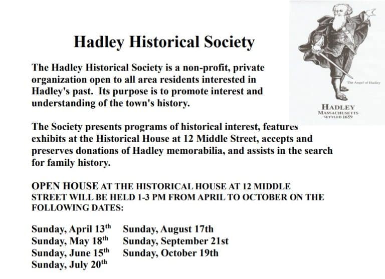 Hadley Historical Society open house