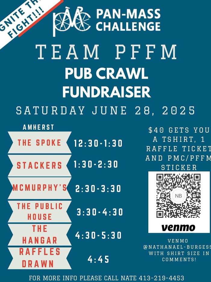 pub crawl fundraiser Amherst