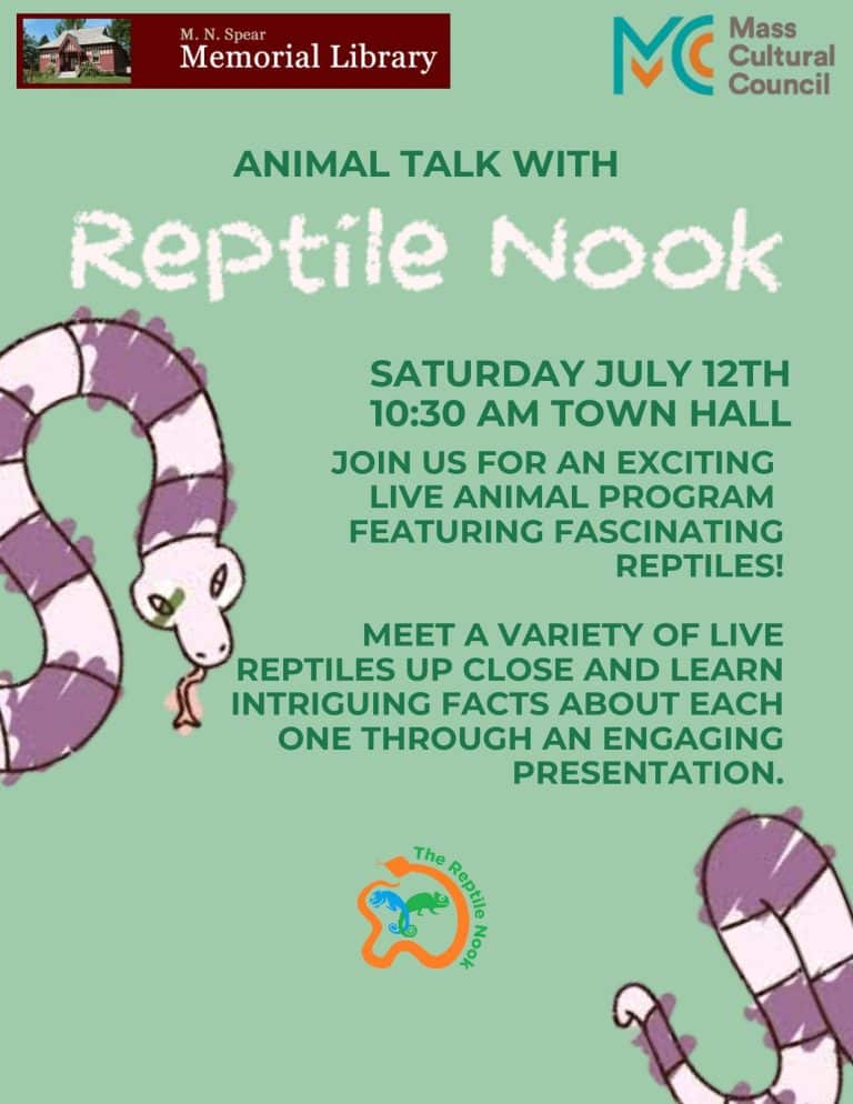 The Reptile Nook - Shutesbury NM Spear Library July 2025
