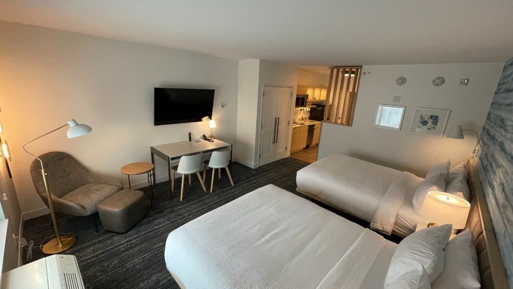Inside one of the rooms at the newly opened TownePlace Suites Hadley Amherst