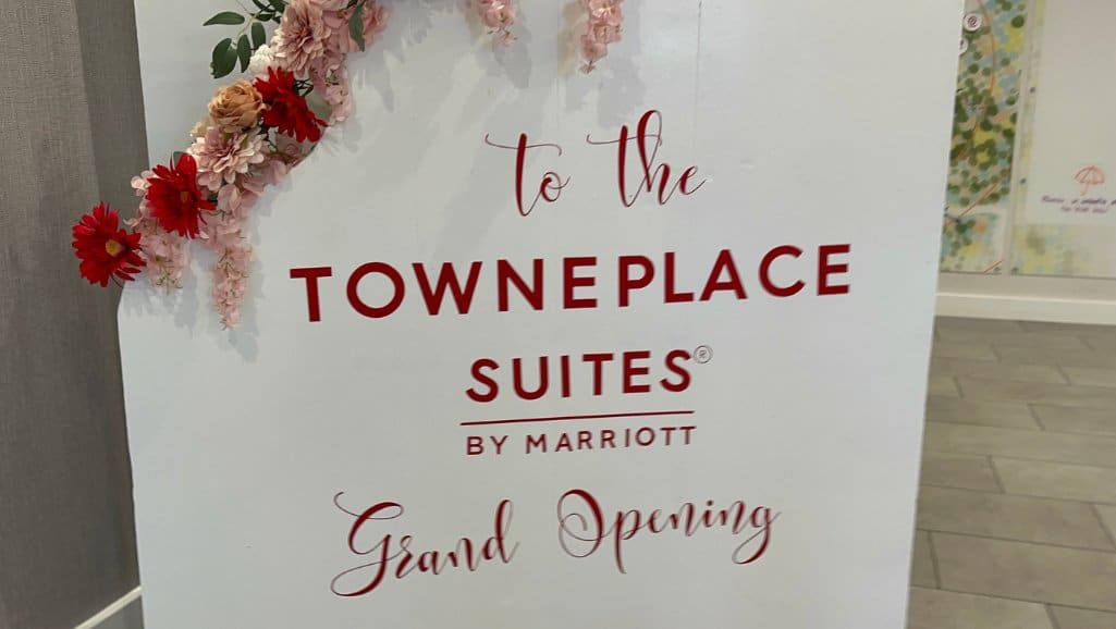 The grand opening banner