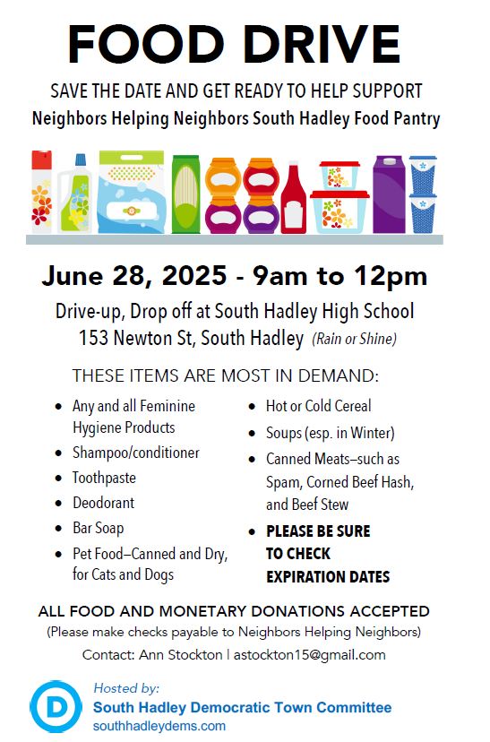 food drive in South Hadley