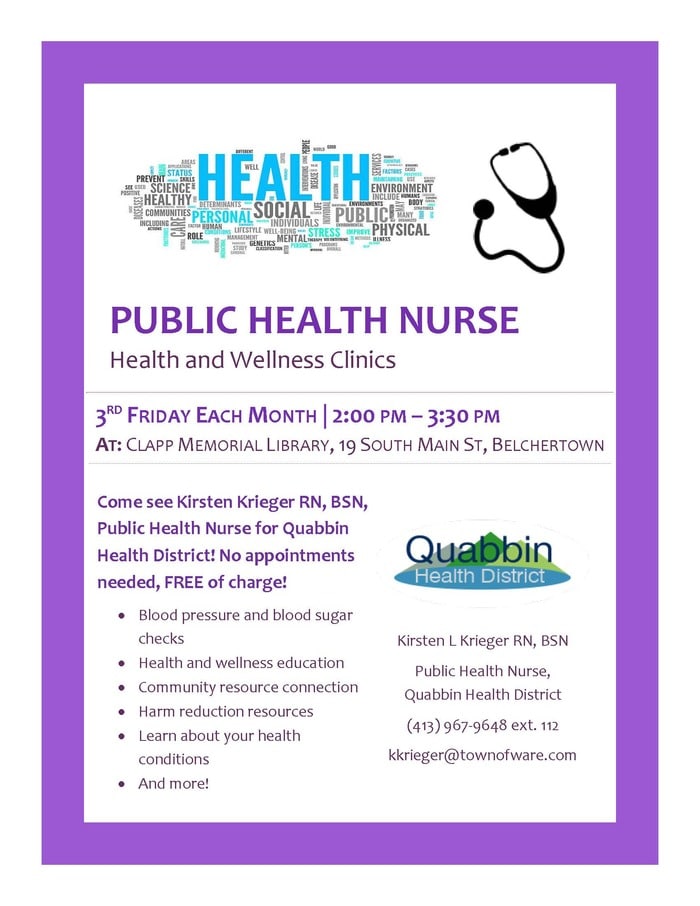 free wellness clinic in Belchertown