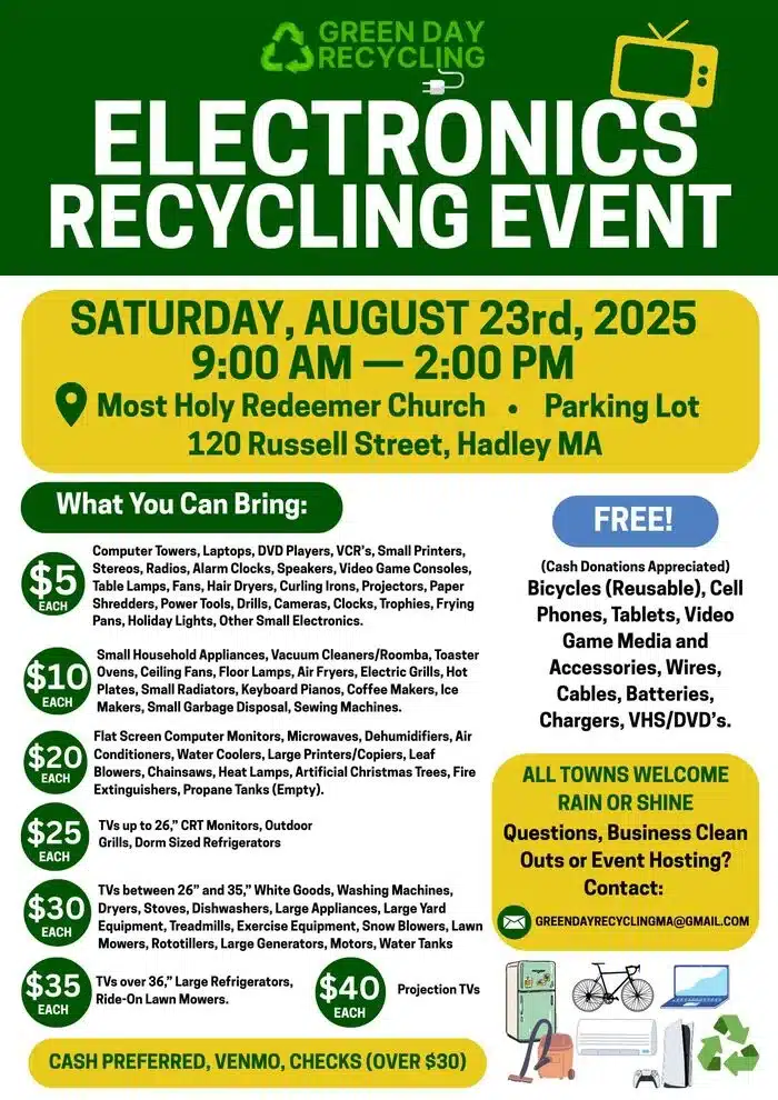 electronics recycling in Hadley