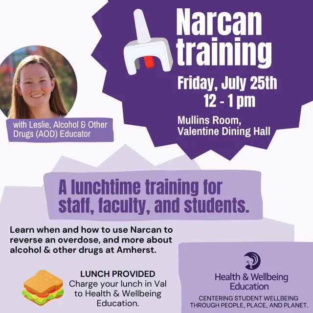 Narcan training Amherst College