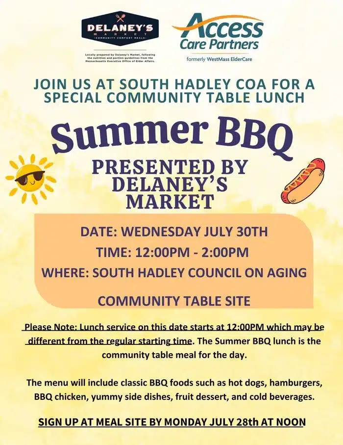 South Hadley senior BBQ lunch