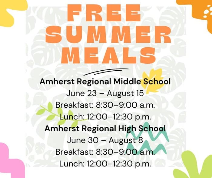 free summer meals in Amherst