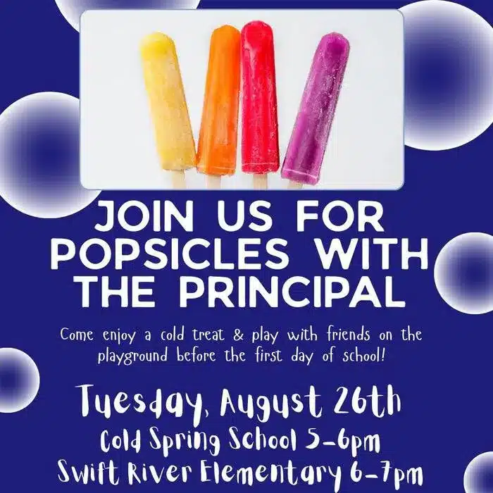 popsicles with principals in Belchertown