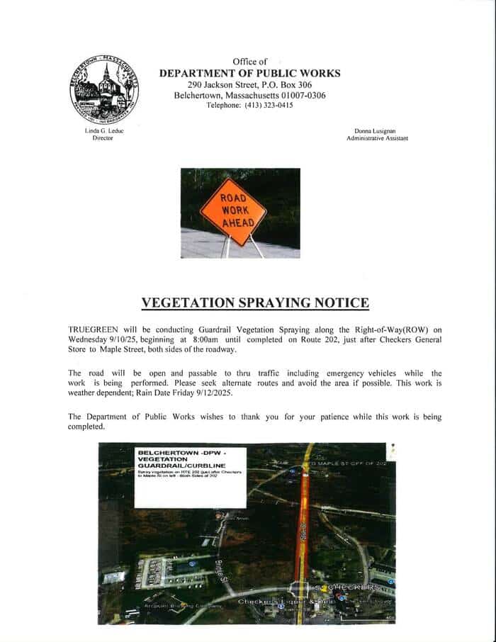 vegetation spraying in Belchertown