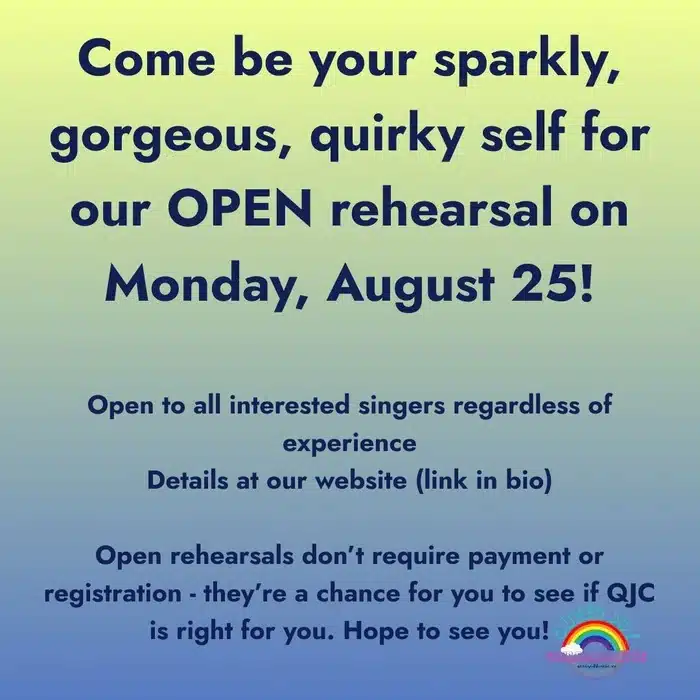 Queer Joy chorus rehearsal