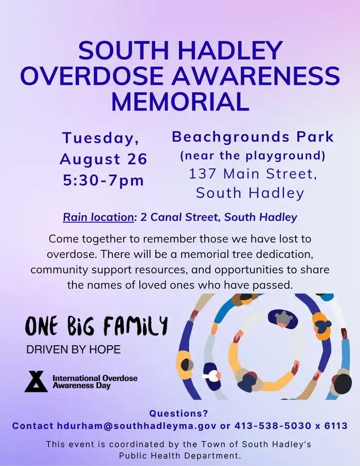 overdose awareness in South Hadley
