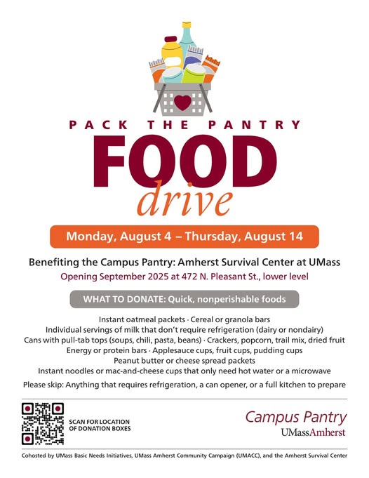 food drive in UMass Amherst