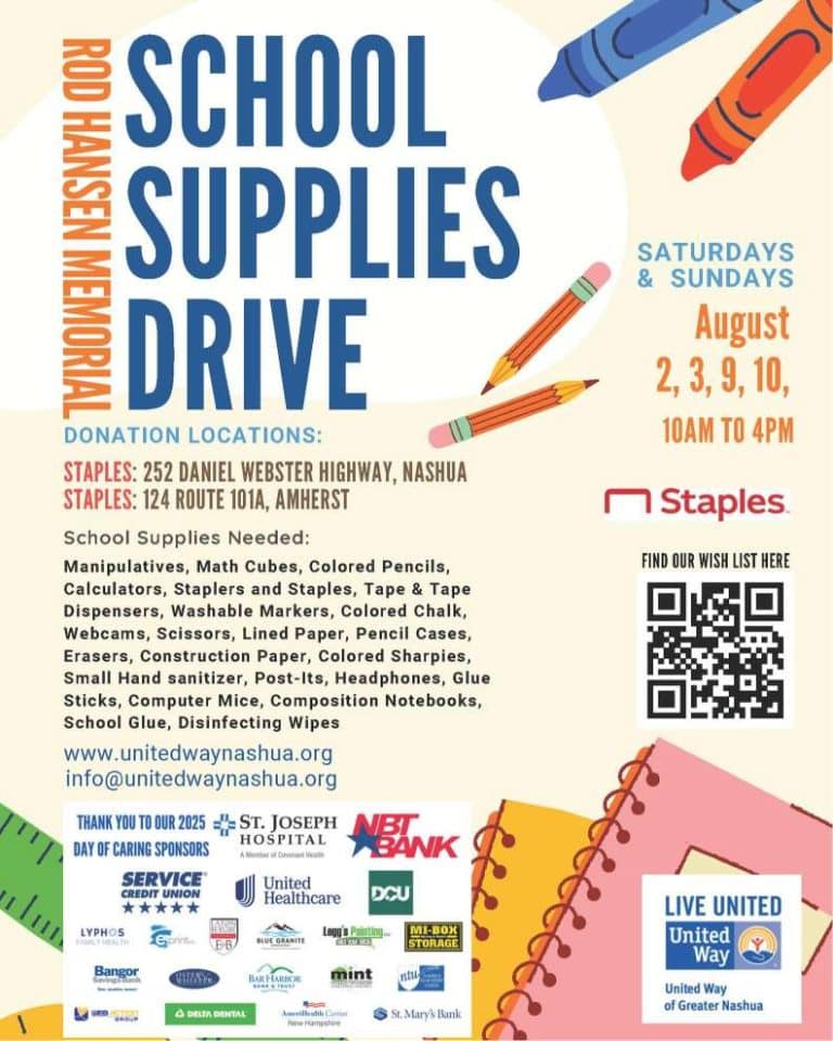 school supplies drive Amherst 2025