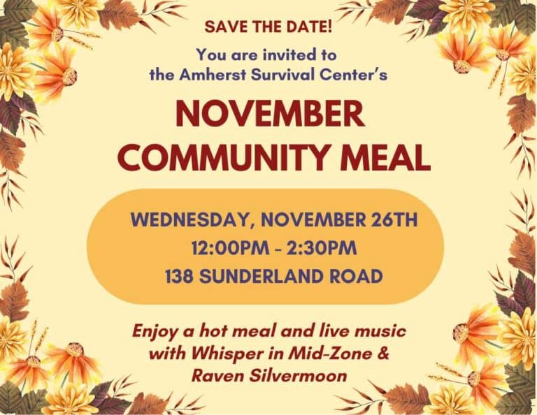 Amherst November Community Meal 2025
