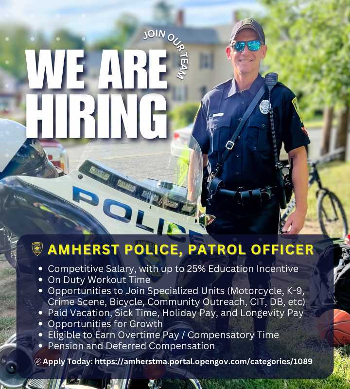 Amherst Police Patrol Officer Hiring 2025