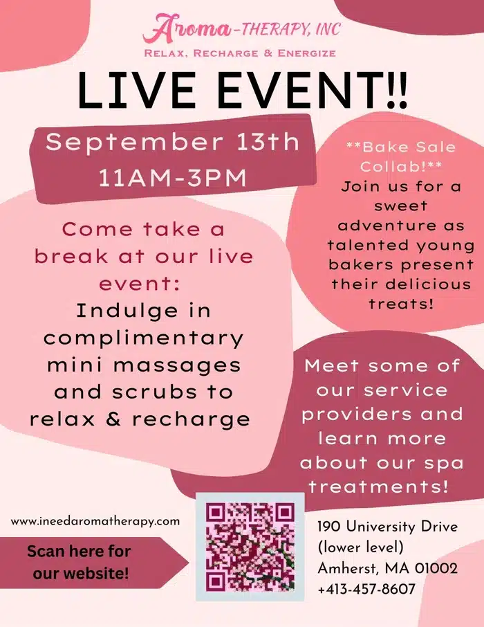 mini massage event in Amherst