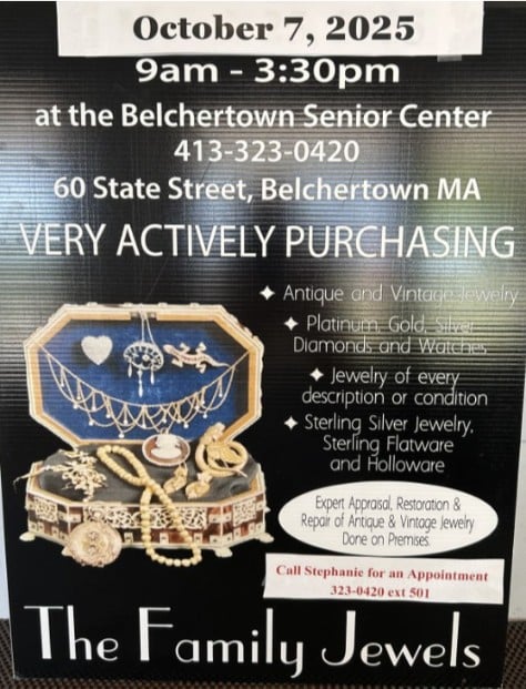 Belchertown jewelry fundraising event 2025