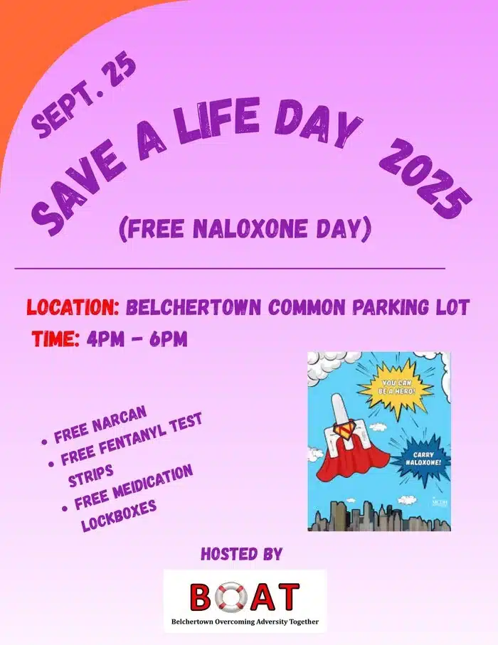 naloxone distribution in Belchertown