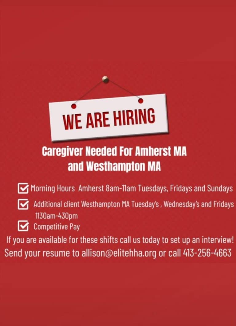 Caregiver Jobs Amherst Westhampton 2025