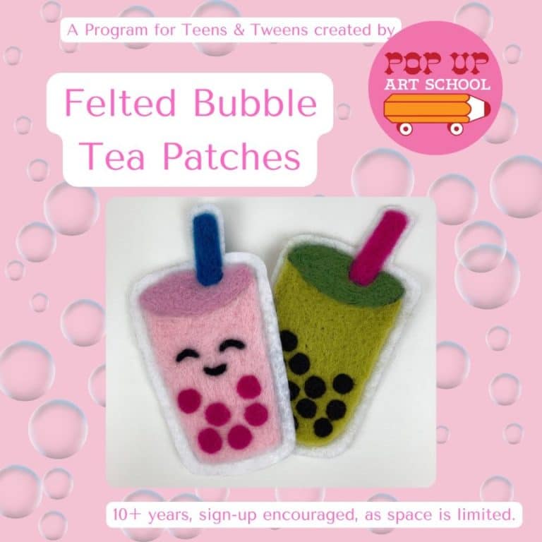 Felted Bubble Tea Patches Workshop