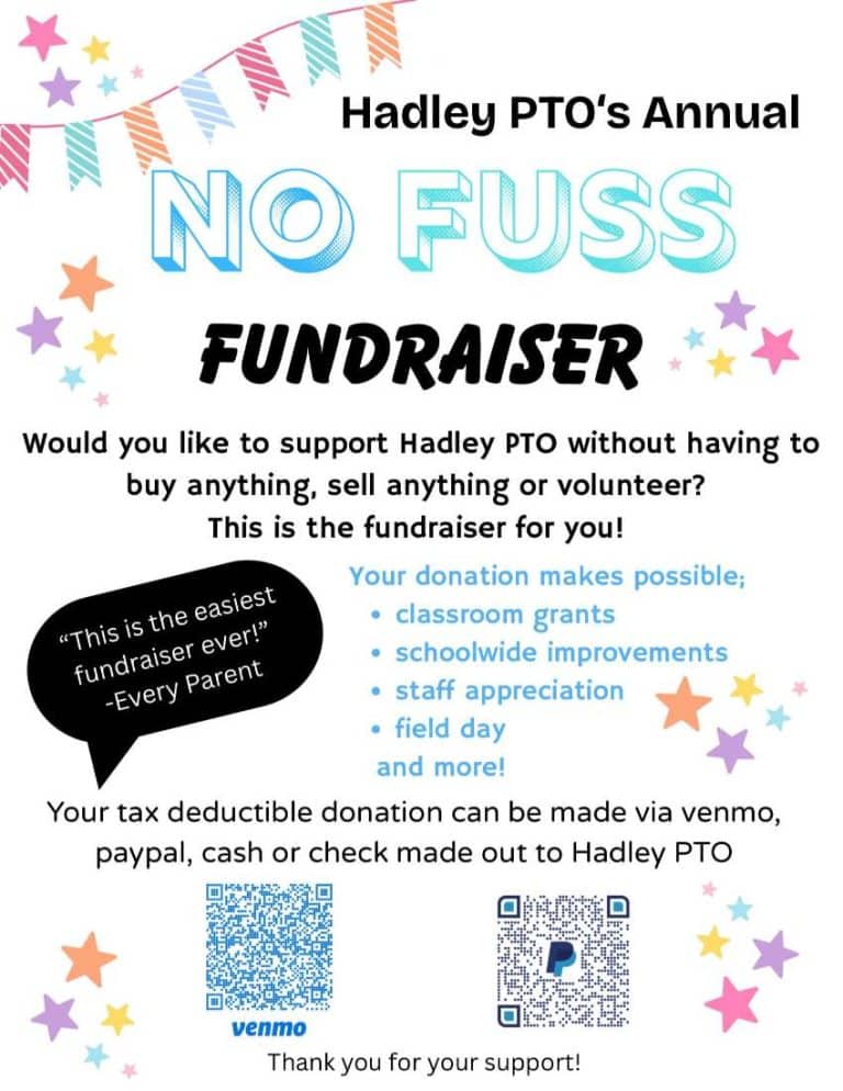 Hadley PTO No Fuss Fundraiser 2025