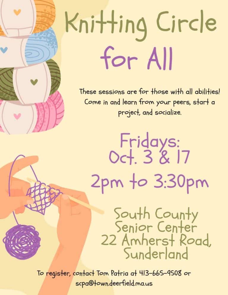 Knitting Circle South County Senior Center
