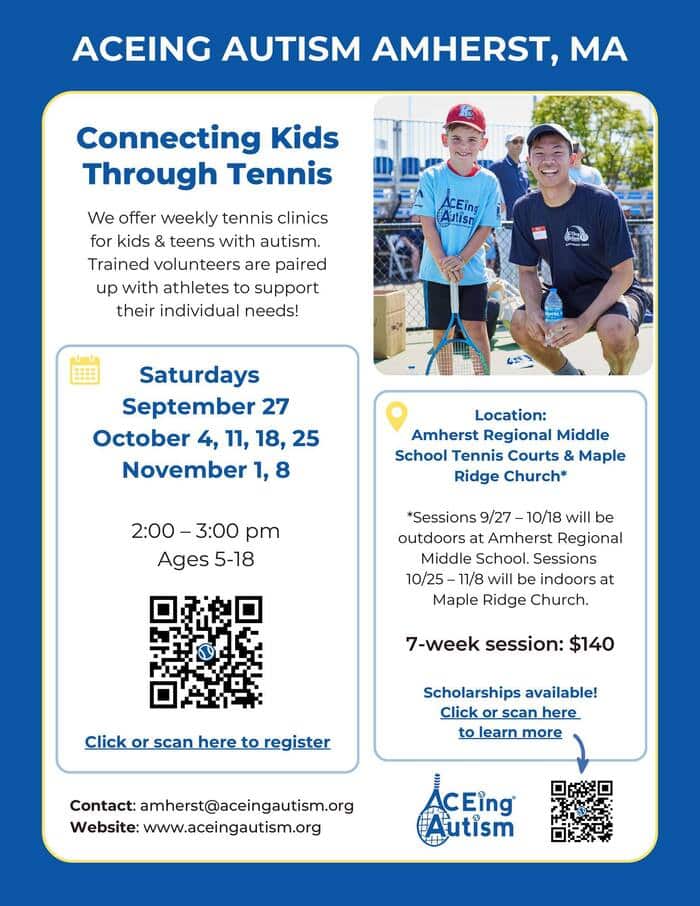 adaptive tennis program Amherst