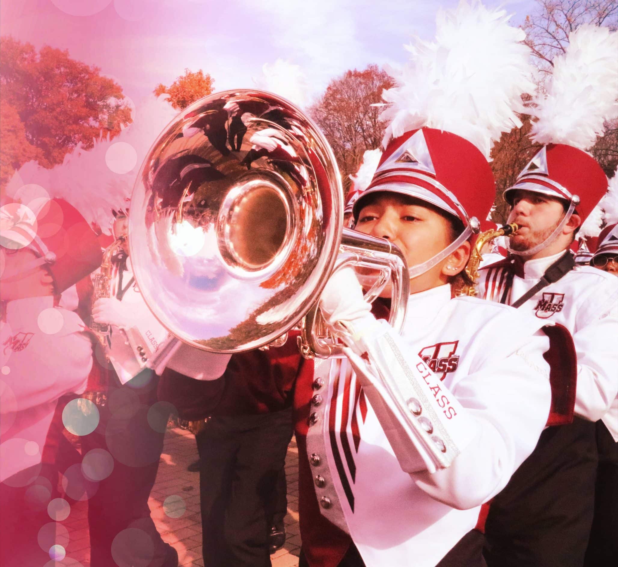 UMass Amherst Marching Band. Homecoming 2025 Promo Image.