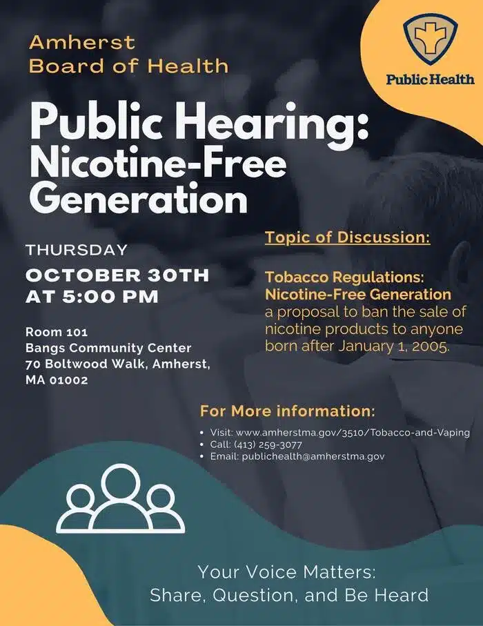 Nicotine-Free Generation hearing