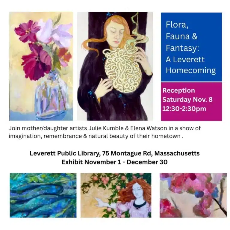 Flora Fauna Fantasy Leverett Library exhibit 2025