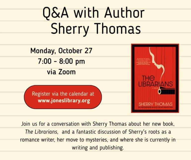Sherry Thomas author Q&A Amherst 2025