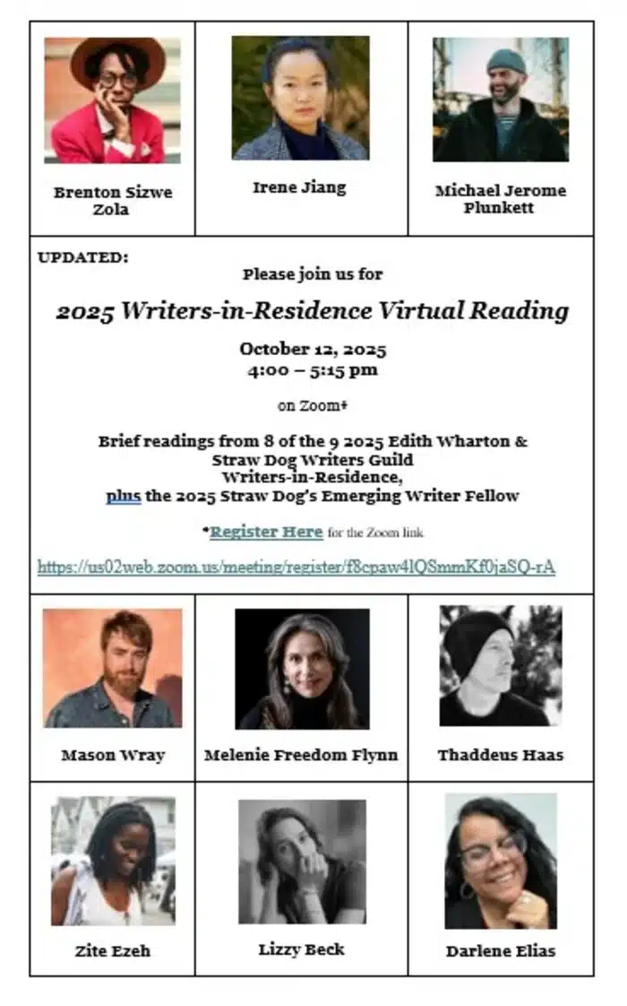 Straw Dog writers reading