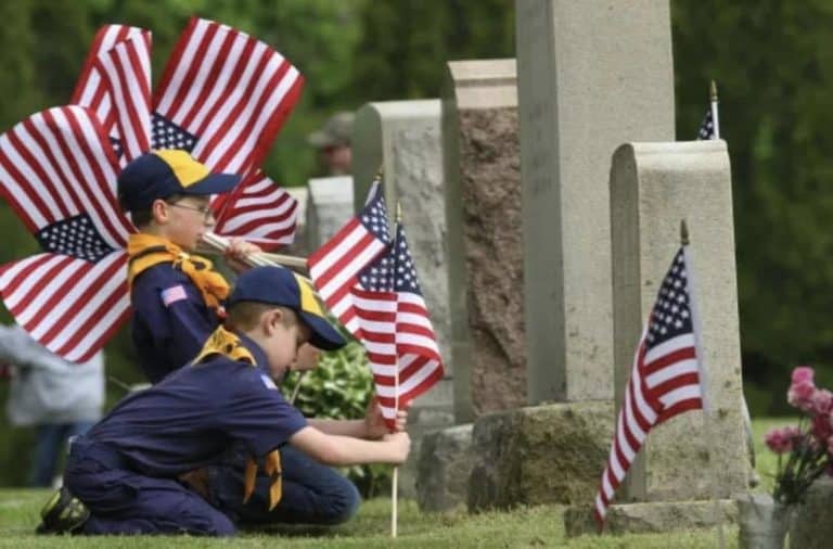 Veterans Day Cemetery Flagging South Hadley 2025