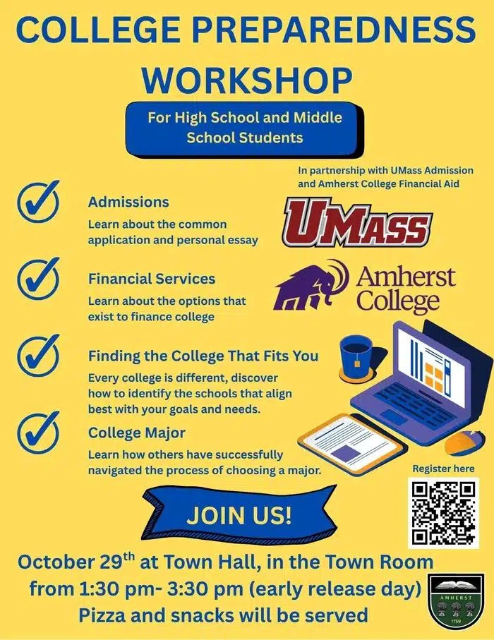 college prep workshop in Amherst