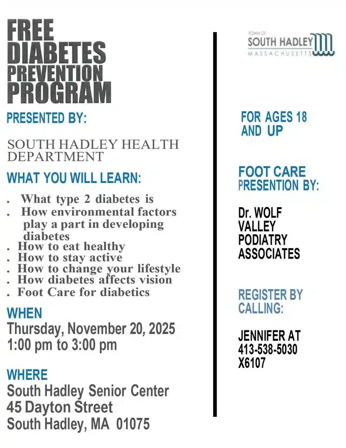 diabetes prevention in South Hadley