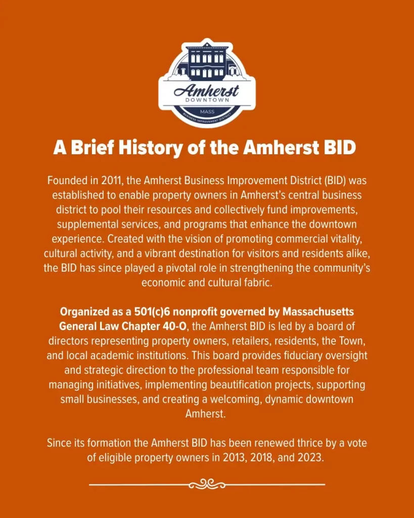 Amherst BID annual meeting 2025