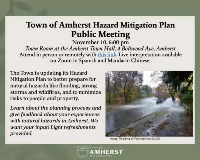Amherst hazard mitigation plan 2025