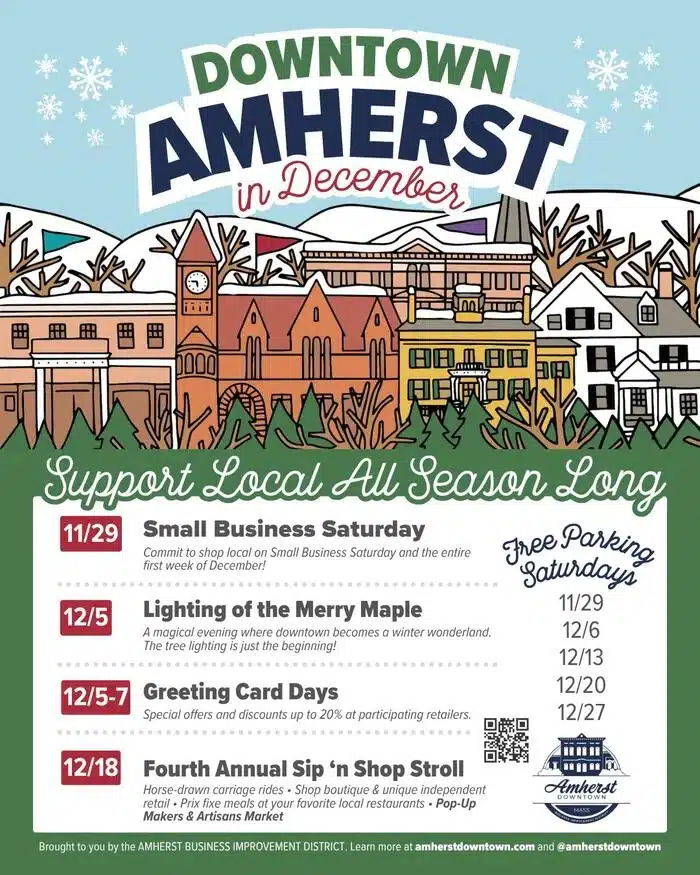 holiday events in Amherst 2025